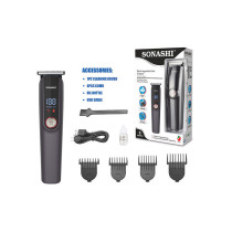 SONASHI Rechargeable Hair Clipper, Black & Silver (SHC-1056)