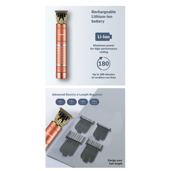 SONASHI Rechargeable Hair Clipper, Copper (SHC-1058)