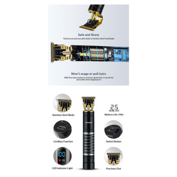 SONASHI Rechargeable Hair Clipper, Black (SHC-1058)