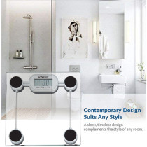 SONASHI Digital Bathroom Scale, Transparent (SSC-2208)