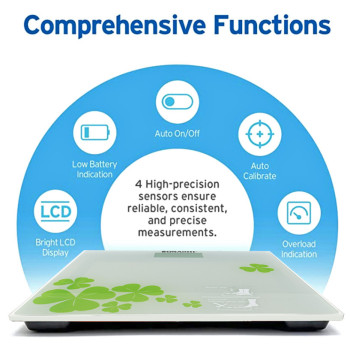 SONASHI Digital Bathroom Scale, Light Blue (SSC-2217)