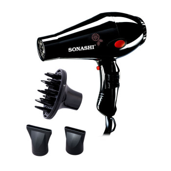 SONASHI Hair Dryer 2000 Watts With Diffusser, Black (SHD-3013)