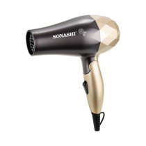 SONASHI Portable Mini Foldable Travel Hair Dryer 1200W, Gold-Black (SHD-5008)