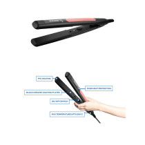 SONASHI Portable Travel Hair Dryer & Straightener Set, Black-Peach (SBS-600)