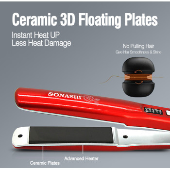 SONASHI Hair Straightener, Red (SHS-2042)