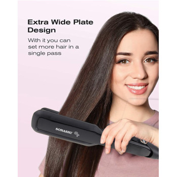 SONASHI Ceramic Hair Straightener, Black (SHS-2081)