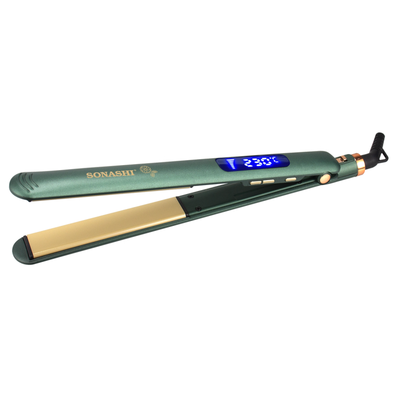 SONASHI Golden Ceramic Coating Plate Hair Straightener, Green (SHS-2088)