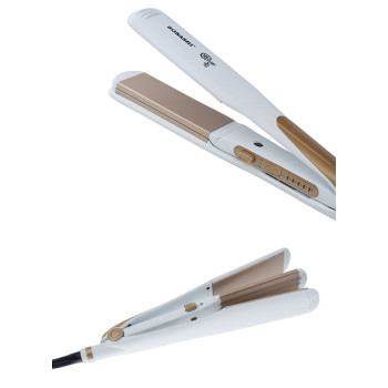 SONASHI 2 In 1 Hair Straightener & Crimper, White Gold (SHS-2082)