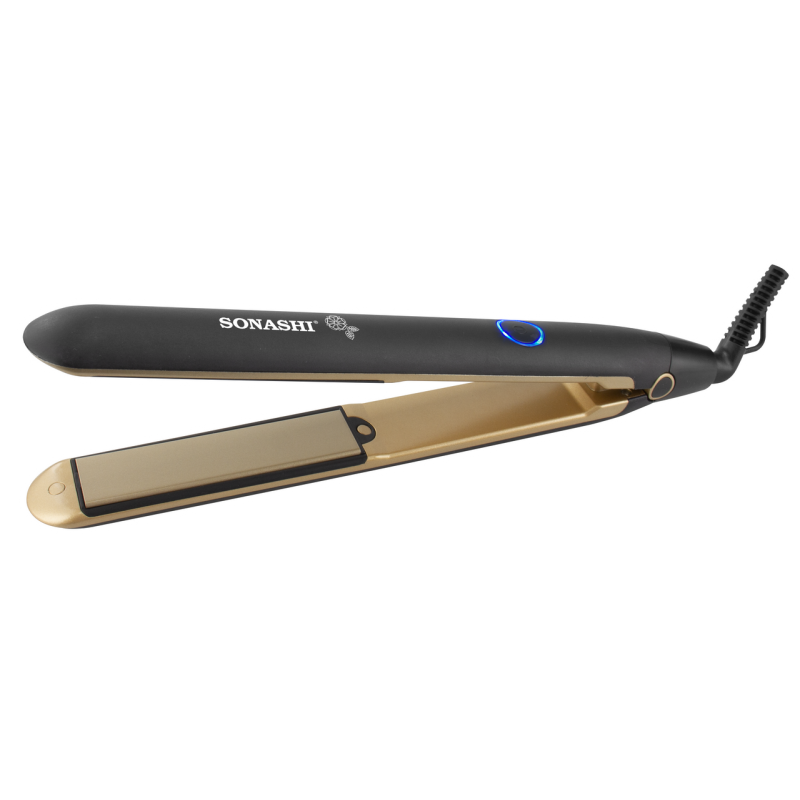 SONASHI Ceramic Hair Straightener, Black-Gold (SHS-2067N)