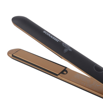 SONASHI Ceramic Hair Straightener, Black-Gold (SHS-2067N)