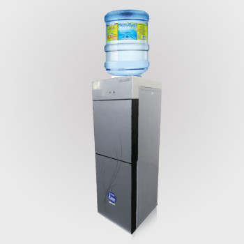 Sonashi Hot & Cold Free Standing Water Dispenser With Refrigerator Cabinet, Grey (SWD-54)