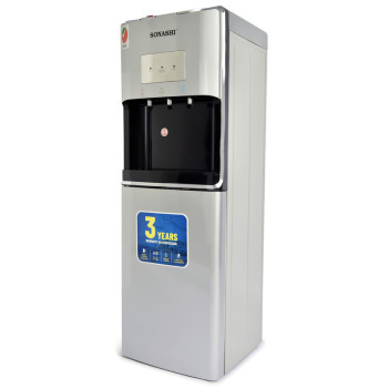 SONASHI 3Tap Hot & Cold Free Standing Water Dispenser With Bottom Loading, Silver (SWD-56)