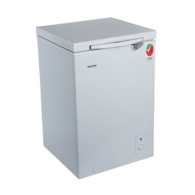 SONASHI Cfc Free Chest Freezer 100 Litres, Silver (SCF-152)