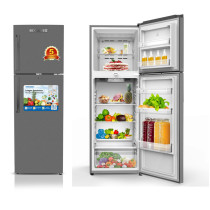 SONASHI 198Litres Double Door Refrigerator, Cfc Free, Metalic Gray (SFD-300NF)