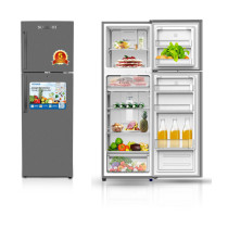 Sonashi 321Litres Double Door Refrigerator, Cfc Free, Metalic Gray (SFD-460NF)