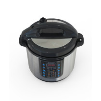 Sonashi 8 Litres Electric Pressure Cooker, Silver-Black (SPC-801D)