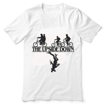 MG Brand Unisex Dri-Fit/Cotton Round Neck Half Sleeve Stranger Things Fan Art T-shirt, White