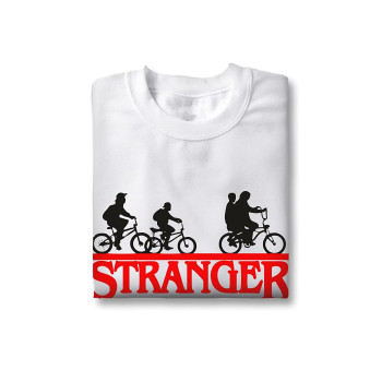 AY FASHION Strangers Thing Printed Men's Regular Fit Round Neck/ Half Sleeve Cotton T-Shirts, White