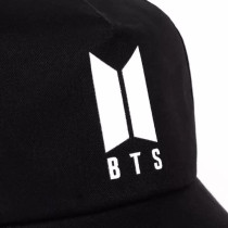 Generic SELF Design, Cotton Adjustable Black BTS Base Ball Cap for Boys & Girls. Black