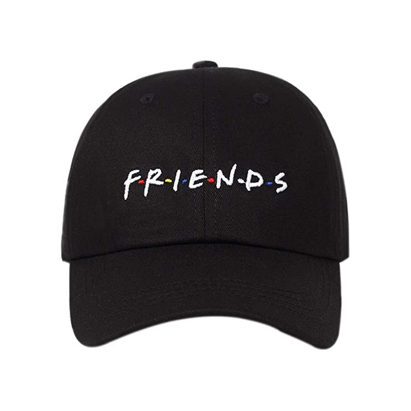 Magic Store Boy's & Girl's Friend Letter Embroidered Hip Hop Cool Hats Adjustable Baseball Cap (Black) Black