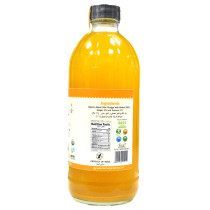 Farm Organic Gluten Free Apple Cider Vinegar Naturally Infused with Ginger & Turmeric - 500 ml