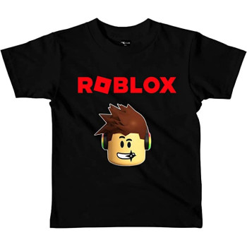INK KULTURE Kids Unisex t-shirt 'Roblox Gaming' Character, Black