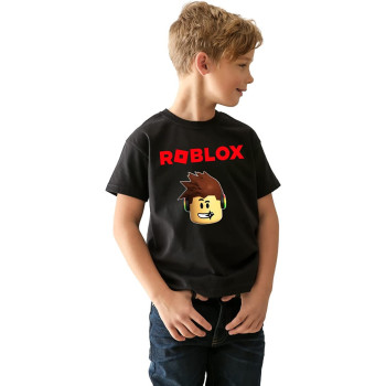 INK KULTURE Kids Unisex t-shirt 'Roblox Gaming' Character, Black