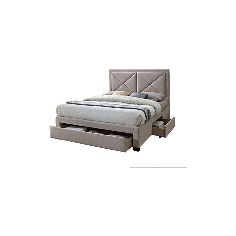 R2R Furniture Serenity Upholstered Design Bed Queen Size