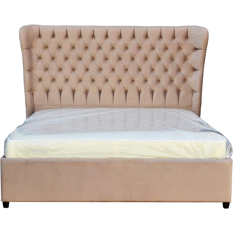 R2R Furniture Silverline Curved Design Bed Frame With Storage