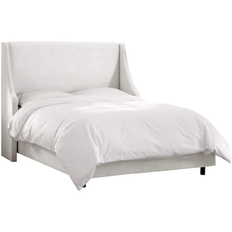 R2R Furniture Snowhite Wingback Bed Queen Size