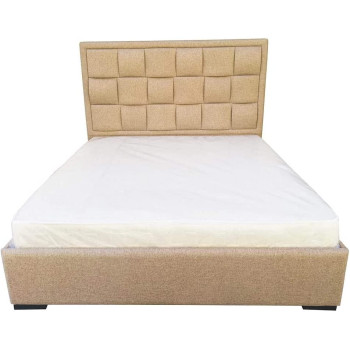 R2R Furniture Square Design Bed-Beige Colour