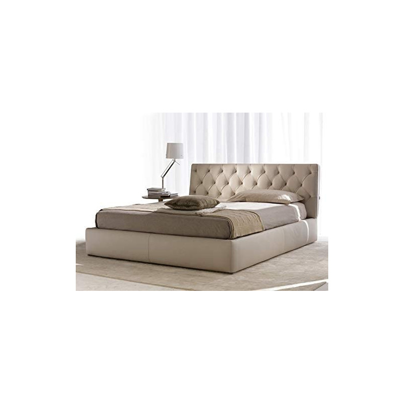 R2R Furniture Tribeca Bed Fram In Beige Color With Gas Lift Up With Mattress : 180X200