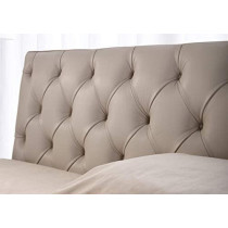 R2R Furniture Tribeca Bed Frame In Beige Color With Mattress : 160X200 