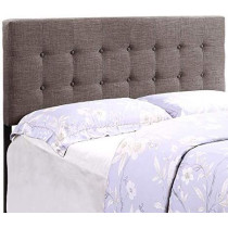 R2R Furniture Tufted Button Linen Fabric Headboard Queen