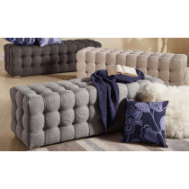 R2R Furniture Tufted Ottoman, Short Or Long Benches