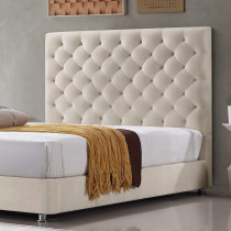 R2R Furniture Upholstered Bed With Luxury Design Bed Frame With Mattress : 180X200 