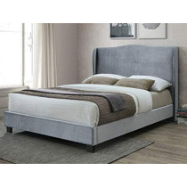 R2R Furniture Upholstered Velvet Bed Frame With Mattress Queen Size : 