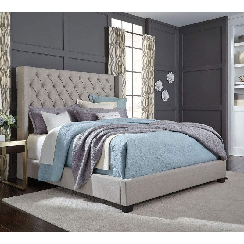 R2R Furniture Westerly Upholstered Bed Standard Furniture With Mattress