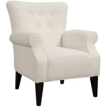 R2R Furniture White Arm Chair