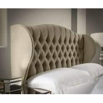 R2R Furniture Winged Chesterfield Headboard Queen Size