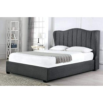 R2R Furniture Winged Sherwood King Size Fabric Bed Frame