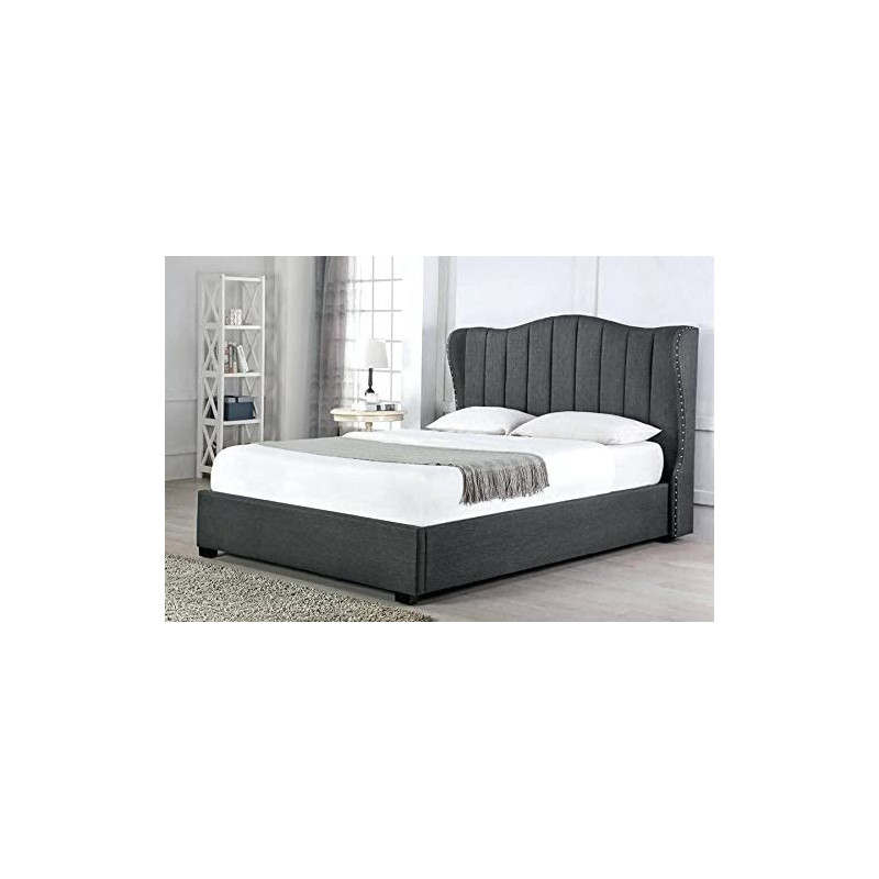 R2R Furniture Winged Sherwood King Size Fabric Bed Frame