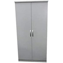 R2R Furniture 2 Door Wooden Cupboard In White Color, For Kids Or Adults Room