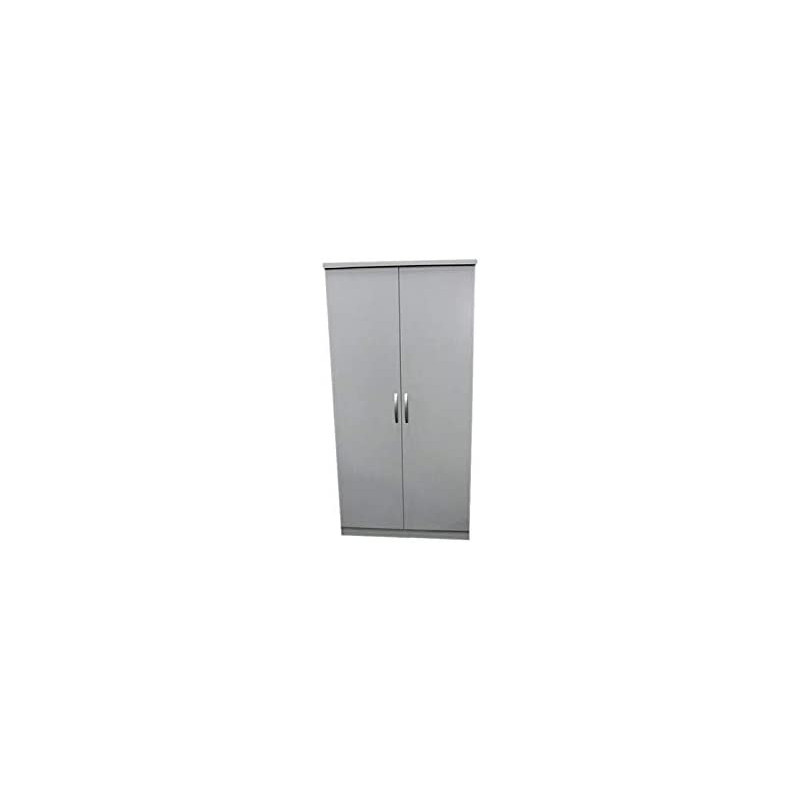 R2R Furniture 2 Door Wooden Cupboard In White Color, For Kids Or Adults Room