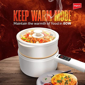 Impex Electric Multi Functional Pan (Magic Pan WS18), Multi Purpose Electric Cooking Pan, White
