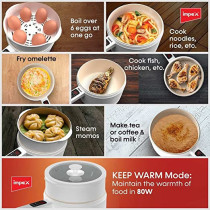 Impex Electric Multi Functional Pan (Magic Pan WS18), Multi Purpose Electric Cooking Pan, White