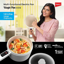 Impex Electric Multi Functional Pan (Magic Pan WS18), Multi Purpose Electric Cooking Pan, White