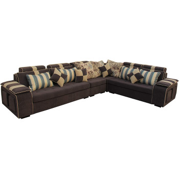 Good Luck Furniture Glf201 Corner Sofa Set Back Foam With Pillows