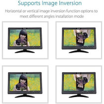UK PLUS 10 Inch Monitor 1024X600 Display Hd Tft Lcd Screen Support Av Vga Bnc Hdmi Video Input For Cctv Dvd Pc Dvr With Speaker