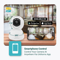 UK PLUS Security Camera For Baby Monitor, Pet Camera W/Motion Detection, 1080P, 2-Way Audio, Night Vision, Works With Alexa & Google Home